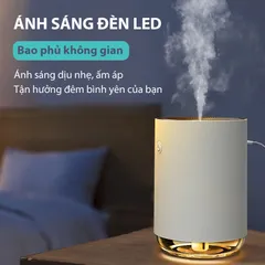 Máy Phun Sương Tạo Ẩm Mini Jiashi MPS02 Có Đèn LED - Dung Tích 220ml, Tinh Dầu Thơm, Thiết Kế Hiện Đại, Tạo Độ Ẩm Lý Tưởng