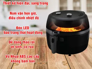 Nồi Chiên Không Dầu Rapido RAF6.5M2 6.5L - Công Suất 1800W, Tiết Kiệm Điện, Công Nghệ Inverter, Kiểu Dáng Sang Trọng, Hợp Thời Trang