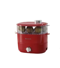 Nồi Hấp Mini Đa Năng 2 Tầng Lacuzin - Nấu Ăn Lành Mạnh, Đồ Gia Dụng Bếp, Hấp Thức Ăn Tươi Ngon, Dung Tích 2L