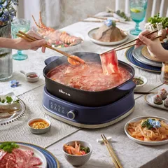Nồi Lẩu Điện Đa Năng Bear DHG-C60J5 - Dung Tích 6L, Công Suất 1600W, Thiết Kế Sang Trọng, Phù Hợp Để Nấu Lẩu, Chiên, Xào