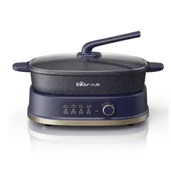 Nồi Lẩu Điện Đa Năng Bear DHG-C60J5 - Dung Tích 6L, Công Suất 1600W, Thiết Kế Sang Trọng, Phù Hợp Để Nấu Lẩu, Chiên, Xào
