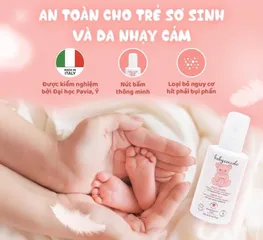 Phấn Rôm Babycoccole Dạng Nước 125ml - Chăm Sóc Da Cho Bé Từ Sơ Sinh, Giúp Da Mềm Mịn Khô Thoáng, Ngăn Ngừa Hăm Ngứa