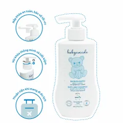 Sữa Tắm Gội Chiết Xuất Hoa Sen Babycoccole Cho Bé 0M+ - An Toàn, Không Cay Mắt, Giúp Da Mịn Màng và Ngăn Ngừa Rôm Sảy