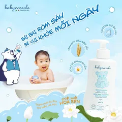Sữa Tắm Gội Chiết Xuất Hoa Sen Babycoccole Cho Bé 0M+ - An Toàn, Không Cay Mắt, Giúp Da Mịn Màng và Ngăn Ngừa Rôm Sảy