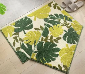 Thảm Lau Chân Sợi Len Họa Tiết Ghome TC01 Garden - Thấm Hút Tốt, Chống Trơn Trượt, Dễ Vệ Sinh, Kích Thước 40x60cm và 50x80cm