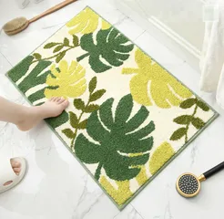 Thảm Lau Chân Sợi Len Họa Tiết Ghome TC01 Garden - Thấm Hút Tốt, Chống Trơn Trượt, Dễ Vệ Sinh, Kích Thước 40x60cm và 50x80cm