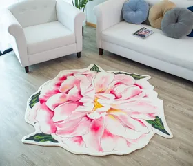 Thảm trải sàn hoa Cashmere Ghome TS06 - Mềm mại, trang trí sang trọng cho phòng khách, chống trơn trượt, nhiều kích thước lựa chọn