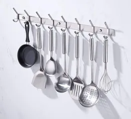 Thanh treo đồ Inox 304 8 chấu - Trang trí nhà cửa hiện đại - Thiết kế sang trọng, bền bỉ, chịu lực tốt, điểm nhấn không gian nội thất