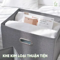 Thùng Vải Đựng Đồ Đa Năng Ghome TV03 - Vải Oxford Chống Bám Bụi, Có Nắp Đậy, Dễ Gấp Gọn, Tiện Lợi Cho Mọi Không Gian Sống
