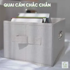 Thùng Vải Đựng Đồ Đa Năng Ghome TV03 - Vải Oxford Chống Bám Bụi, Có Nắp Đậy, Dễ Gấp Gọn, Tiện Lợi Cho Mọi Không Gian Sống