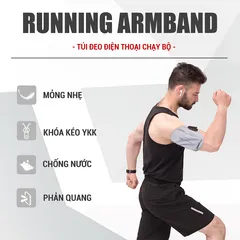 Túi Đeo Điện Thoại Chạy Bộ Phản Quang GoodFit GF201RA - Đa Năng Cho Tập Luyện, Chống Thấm, Dùng Được Mọi Điện Thoại