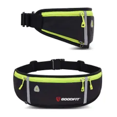 Túi Đeo Hông Chạy Bộ GoodFit GF106RB - Túi Đeo Bụng Thể Thao Unisex Chống Thấm Nước, Ngăn Đựng Chai Nước và Tai Nghe