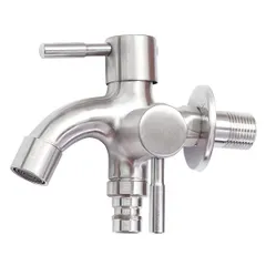 Vòi Củ Sen Lạnh 2 Đầu Xả Inox 304 Hobby Home Decor CS1 - Thiết Kế Đa Năng Dùng Cho Nước Lạnh, Tiện Lợi Và Sang Trọng