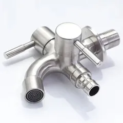 Vòi Củ Sen Lạnh 2 Đầu Xả Inox 304 Hobby Home Decor CS1 - Thiết Kế Đa Năng Dùng Cho Nước Lạnh, Tiện Lợi Và Sang Trọng