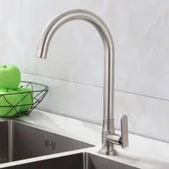 Vòi Rửa Chén Lạnh HOBBY Home Decor RL1 - Inox 304, Thiết Kế Nhỏ Gọn, Phù Hợp Với Chậu Rửa 2.5-3.5cm, Logo HOBBY Chất Lượng Cao