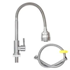 Vòi Rửa Chén Lạnh Lò Xo HOBBY Home Decor LXL - Thiết Kế Đa Năng, Phun Mạnh và Phun Đều, Dây Nóng Lạnh 60cm, Chất Liệu Inox 304