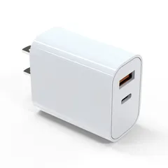 Củ sạc nhanh 2in1 20W PD và QC 18W, cổng USB-C và USB-A cho điện thoại, máy tính bảng, laptop - Sạc nhanh hiệu quả 3 lần.