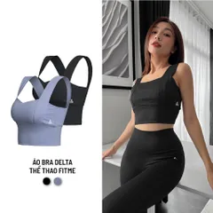 Áo Bra Tập Gym Fitme Delta Thể Thao 2 Lớp Co Giãn 4 Chiều - Thoải Mái Cho Yoga, Aerobic, và Gym Nữ