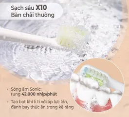 Bàn Chải Điện Halio Sonic SmartClean - Bảo Hành 1 Năm, Công Nghệ Sóng Âm, 4 Chế Độ Làm Sạch, Tiện Dụng Cho Trẻ Em Và Người Lớn