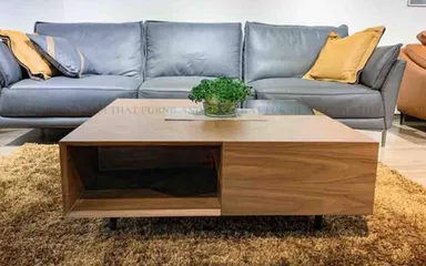 Bàn trà Kenzo Asahi Nhật Bản - Kết hợp gỗ và kính, Thiết kế sang trọng cho phòng khách mở 30-40m2, Nội thất hiện đại