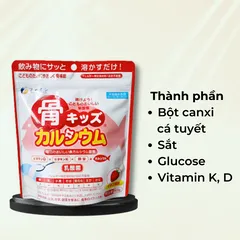 Bột Canxi Cá Tuyết Vị Dâu Fine Japan - Hỗ Trợ Phát Triển Xương Răng Chắc Khỏe Cho Trẻ Em Và Bà Bầu, Dễ Uống, Dinh Dưỡng Tối Ưu