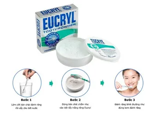 Bột Eucryl Tooth Powder Trắng Răng - Hỗ Trợ Làm Sạch, Bạc Hà, 50g - Sản Phẩm Chính Hãng Từ Anh Quốc