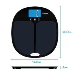 Cân phân tích chỉ số cơ thể Salter 9192BK3R - Kết nối App Bluetooth, 8 thông số, BIA, bảo hành 5 năm - Thiết kế hiện đại cho gia đình bạn