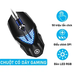 Chuột Gaming Sidotech Yindiao G4 Pro - Thiết Kế Công Thái Học, LED RGB Đẹp Mắt, Độ Nhạy Điều Chỉnh 3200 DPI, Phụ Kiện Máy Tính Chơi Game