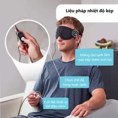 Đai Massage Mắt Nóng Lạnh HoMedics HP-G42AJ Tự Ngắt - Giảm Căng Thẳng, Thư Giãn Mắt, Thiết Kế Tiện Lợi, Pad Gel Lạnh Tháo Rời