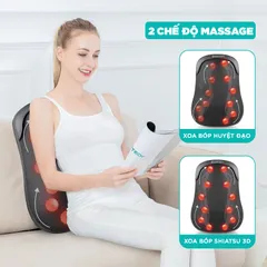 Đệm Massage Lưng Kingtech KC-300 - 12 Đầu Massage Shiatsu Có Hẹn Giờ, Nhiệt Hồng Ngoại, Thiết Kế Hiện Đại, Thoáng Khí
