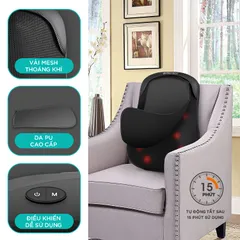 Đệm Massage Lưng Kingtech KC-300 - 12 Đầu Massage Shiatsu Có Hẹn Giờ, Nhiệt Hồng Ngoại, Thiết Kế Hiện Đại, Thoáng Khí