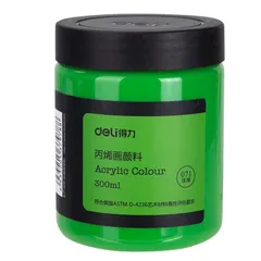 Màu Acrylic 3D Deli 73875 - Màu Vẽ Vải, Giày Đa Chất Liệu, Độ Che Phủ Cao, An Toàn, Không Độc Hại, Hũ 300ml