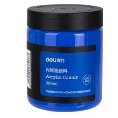 Màu Acrylic 3D Deli 73875 - Màu Vẽ Vải, Giày Đa Chất Liệu, Độ Che Phủ Cao, An Toàn, Không Độc Hại, Hũ 300ml