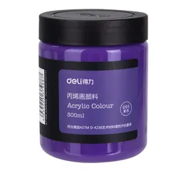 Màu Acrylic 3D Deli 73875 - Màu Vẽ Vải, Giày Đa Chất Liệu, Độ Che Phủ Cao, An Toàn, Không Độc Hại, Hũ 300ml