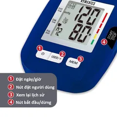 Máy Đo Huyết Áp Bắp Tay HoMedics BPA-0200 - Công Nghệ Smart Measure, Lưu Trữ 120 Kết Quả, Đo Nhanh Chính Xác, Dễ Dàng Sử Dụng