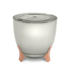Máy khuếch tán tinh dầu HoMedics Ellia ARM-1210GY - Điều khiển từ xa, thiết kế gỗ và thủy tinh, phun sương lên đến 10 giờ, bảo vệ sức khỏe không khí