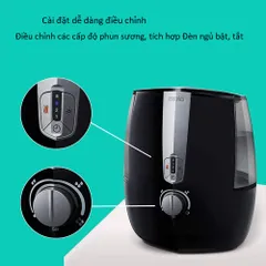Máy Tạo Độ Ẩm Siêu Âm HoMedics UHE-WM16 - Bảo Hành 2 Năm, Phun Sương Nóng Lạnh, Dung Tích 5.2L, Thời Gian Sử Dụng 65 Giờ