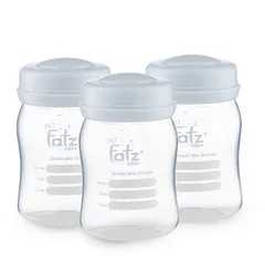 Set 3 Bình Trữ Sữa Cổ Rộng 150ml Fatz FB0120 - Nhựa PP Không Chứa BPA, Tiện Lợi Cho Mẹ Và Bé, Dễ Dàng Vệ Sinh