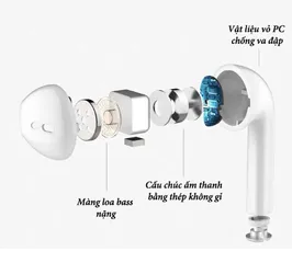 Tai Nghe Bluetooth Nhét Tai Không Dây TWS Inpods i12 - Âm Thanh Chân Thật, Thiết Kế Gọn Nhẹ, Công Nghệ Bluetooth 5.0