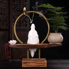 Tượng Gốm Sứ Tử Sa Trắng Mẹ Quan Âm 21cm - Vật Phẩm Phong Thủy May Mắn, Bảo Trợ An Lành và Thịnh Vượng