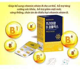 Viên uống bổ sung vitamin B tổng hợp NutrioneLife Premium B Complex - Hỗ trợ sức đề kháng, giảm mệt mỏi, hộp 30 viên