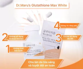 Viên uống trắng da Dr.Maru’s Glutathione Max White - Hỗ trợ làm sáng da, cải thiện tình trạng nám, sản phẩm chính hãng Hàn Quốc
