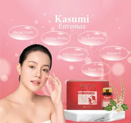 Viên uống Kasumi Estromax - Hỗ trợ cân bằng nội tiết tố nữ, duy trì vẻ đẹp và sức khỏe cho phụ nữ 30+