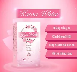 Viên Uống Kawa White Trắng Da - Hỗ Trợ Giảm Nám, Làm Sáng Da Từ Thiên Nhiên, Giúp Da Tươi Trẻ, Đàn Hồi, Chống Lão Hóa
