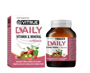 Viên Vitamin Tổng Hợp Dành Cho Nữ Vitrue Daily Vitamin & Mineral 60 Viên - Bổ Sung Vitamin & Khoáng Chất Thiết Yếu, Tăng Cường Sức Khỏe