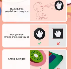 Bộ thẻ học thông minh KUB - Phát triển thị giác và trí tuệ toàn diện cho trẻ từ sơ sinh, 4 quyển kích thích tư duy sáng tạo