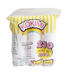 Bông Tẩy Trang Tròn Mihoo Kokimi Cotton Pads - 210 Miếng - Chất Liệu Cotton Tự Nhiên, Không Gây Kích Ứng Da, Tẩy Trang Dễ Dàng