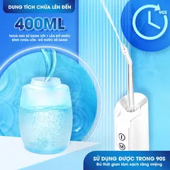 Máy tăm nước Chido WF-238 Chống Nước IPX7 - 5 Chế Độ Vệ Sinh Răng Miệng Hiệu Quả, Công Nghệ Sóng Xung, Pin Lithium, Dung Tích 400ml