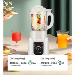 Máy Xay Nấu Sữa Hạt Seka SK602 1.75L - 12 Chức Năng, Lưỡi Dao Thép, Thiết Kế Hiện Đại, Độ Ồn Thấp, Cối Thủy Tinh Bền Bỉ
