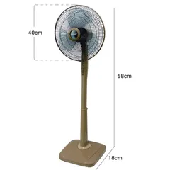 Quạt Đứng Tiross TS9184 Điều Khiển Từ Xa - Quạt 3 Chế Độ, Sải Cánh 40cm, Công Suất 50W, Gió Mát Cho Gia Đình